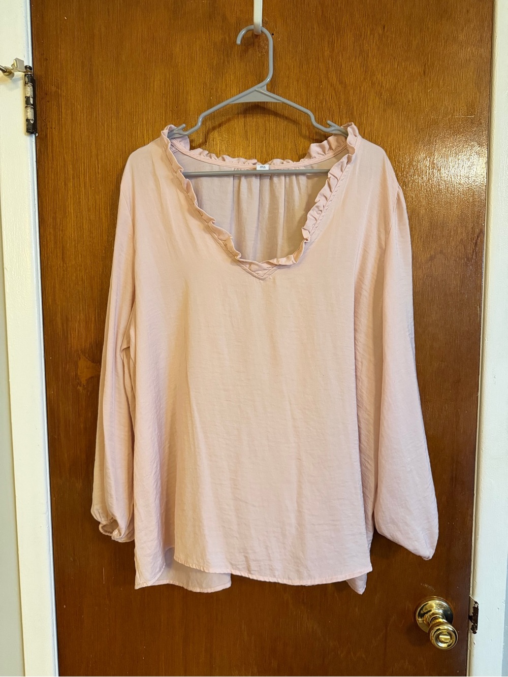 Old Navy Blush Pink Ruffle V-Neck Tunic